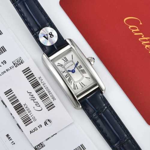 白 金 钻30 V8台湾厂卡地亚-美国坦克-Cartier Tank Am ricaine腕表 小号表款 三码合一 采用蓝宝水石晶镜面 瑞士石英机芯 原版开模