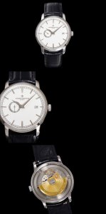 白 金 新款 江诗丹顿 Vc 传袭系列87172 38Mm 的表径更加精致优雅为中性腕表 87172000R-9302腕表充分传承到了江诗丹顿制表精华，经典的小