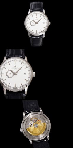 白 金 新款 江诗丹顿 Vc 传袭系列87172 38Mm 的表径更加精致优雅为中性腕表 87172000R-9302腕表充分传承到了江诗丹顿制表精华，经典的小