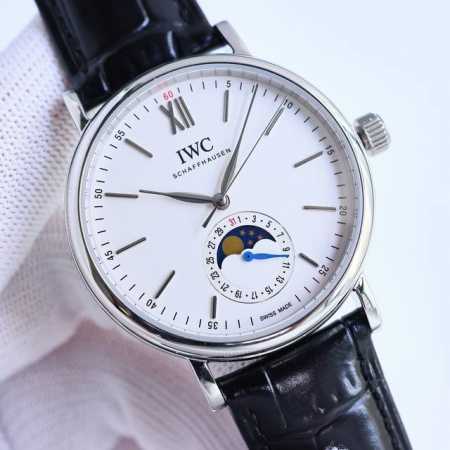 顶级复刻 白壳 金壳 新品 Iwc 万国 柏涛菲诺系列lz2 腕表，指针式日期腕表，万国月相系列.男士腕表，搭载精准瑞士eta2824-10机芯 6字位真日历与 - 点击图像关闭
