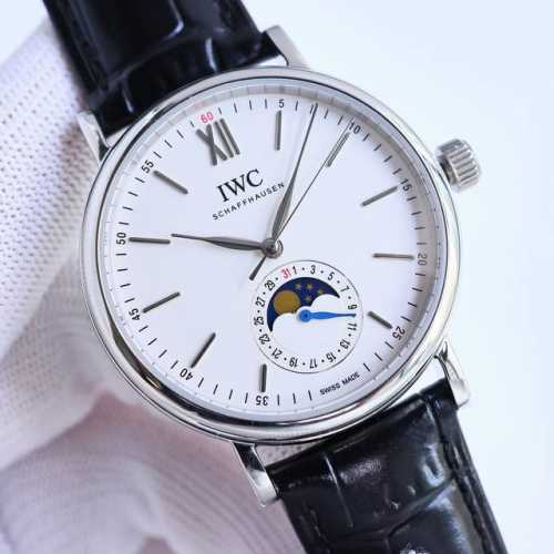 顶级复刻 白壳 金壳 新品 Iwc 万国 柏涛菲诺系列lz2 腕表，指针式日期腕表，万国月相系列.男士腕表，搭载精准瑞士eta2824-10机芯 6字位真日历与