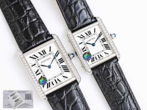 Sj出品 白壳 金壳 钻50 3Wf 卡地亚 坦克w5200003与w5200005两款型号同时发布，情侣手表大号小号，沿袭之前的复刻方案，采用原厂配件，拼装打