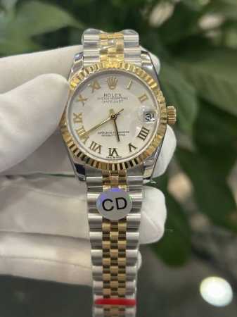 独家实拍图 劳力士日志31Mm ，瑞士机芯 Rolex Swiss Movement Ladies' Watch - 点击图像关闭