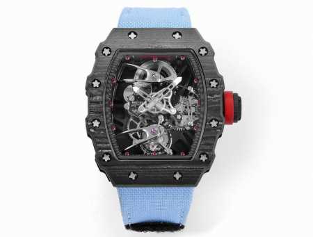 Richard Mille Rm27-02 是一枚运动型陀飞轮腕表，不仅采用超轻表壳，还拥有承受击球瞬间巨大加速度的超强稳定性。霸气时尚的外观，有型且极具动感， - 点击图像关闭