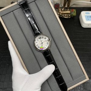 卡地亚蓝气球 Cartier Ballonbleu全新版本，专柜同步！ 搭载天津机芯，重金打造新款钢带皮带快拆头粒版本！意大利牛皮！皮带原版开模折叠扣，最新版本