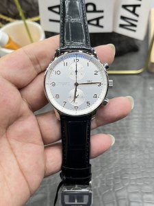 Zf万国葡萄牙计时码葡计白面金钉密底款41Mm*13Mm定制版Cal.69355机芯