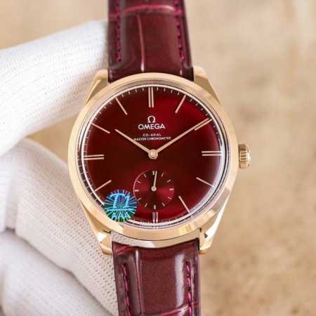 白 金 钻100 Omega 欧米茄碟飞名典小三针系列手动机械 腕表 至臻天文台表径 40毫米，购入原版开模，历时14个月，整体表壳采用原装精钢材质打造，同步原 - 点击图像关闭