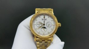 百达翡丽 铁划银钩 苍劲有力 高颜值新品 古朴。复古。精湛的工艺！ 年度最佳典藏之作 百达翡丽古典超级复杂多功能 万年历功能腕表 团队历时两年多精心设计，不计成