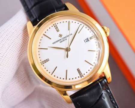 白壳 金壳 江诗丹顿 -Vacheron Constantin新款锅盖，耗时长达8个月！超薄男士自动机械腕表，采用进口原装9015机芯，每小时振频28800次， - 点击图像关闭