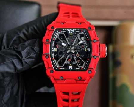 理查徳 米勒 Richard Mille Rm0 -03碳纤维系列 此复刻版表壳和底盖釆用高密度进口Ntpt＠碳纤维材料 碳纤维表壳表底和钛内胆两侧釆用同步Cn - 点击图像关闭