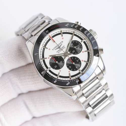 新品 浪琴 Longines-浪琴康卡斯 悦动凭借其独特的设计，实用的功能和舒适的佩戴体验，成为了一款备受推崇的精品时计。 1字面是独特的“熊猫眼”主要有“黑白