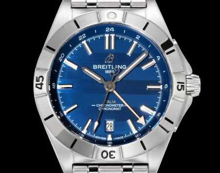 百年灵Breitling，机械计时系列A32398101M1A1！ Chronomat Automatic Gmt 40 重磅来袭！ 1这款双时区腕表盘面简洁凌 - 点击图像关闭