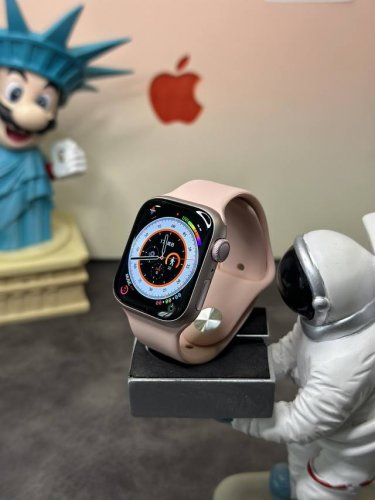苹果Apple Watch 9代 粉、黑、银41Mm 原壳料开模 外观尺寸跟原装一样看不出假 正确粉色边框 跟原装无色差！！！ 原装Oled液晶屏 黑边跟分辨率