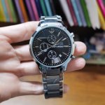 白p ，全黑p ，阿玛尼－Emporio Armani优雅男士腕表 ，多功能石英机芯，超强矿物质镜面 ，精刚表带，真空电镀，精密防水 ，走时精准，直径：43Mm