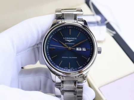 浪琴-Longines 名匠系列 再次升级版本 多次反复修缮至完美 极致严格的质量保证。确保采用原版式抛光和拉丝工艺，高硬度水晶镜面，更加透彻明亮，文字，典雅的 - 点击图像关闭