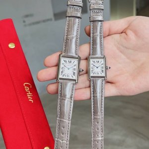 白光 白钻 卡地亚坦克Tant Must！美洲密河鳄鱼皮高定版 六色可选年卡地亚全新推出的Tankmust腕表。It Must Be A Tank在所有经典的卡