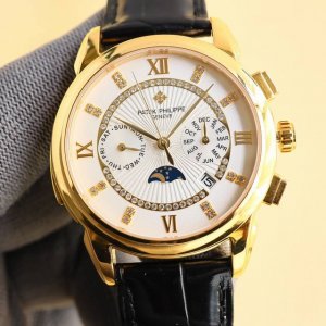 白 金 百达翡丽复杂功能计时系列上市 Patek Philippe 贵族的艺术品！独家字面加高档内影logo，搭配进口 0多功能机芯 0返修 功能 24小时,星