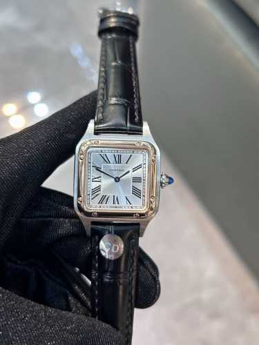 独家实拍图 卡地亚杜蒙系列，瑞士石英机芯 Cartier Dumont Battery Watch，Swiss Movement