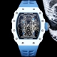 白色tpt纤维 Richard Mille 理查米尔 Rm53-01 将腕表设计与运动赛事相互结合，完美诠释了赛场上的勇者坚定信念、顽强拼搏的精神。Rm53-0