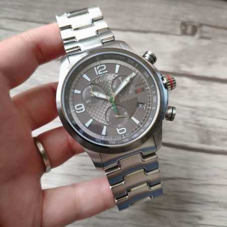 原盒:30 Gucci古驰原厂正品小蜜蜂六针石英男表，43Mm，原装瑞士机芯，蓝宝石玻璃，316L精钢带，注意细节对比。防水50M，强力推荐，好货！全套包装！支 - 点击图像关闭