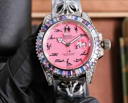 新品 劳力士Rolex“春宫表”17世纪末，为满足贵族对奢华艺术的追求，欧洲制表师们特将春宫图案绘制在钟表之上，于是华丽的“春宫表”从此诞生劳力士顶级玩物毒货， - 点击图像关闭