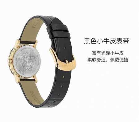 白 金 新款 范思哲 Versace Petit系列，表径28Mm，融合了简约时标与创新款式设计加上吸睛腕带，彰显出充满都市风格的组合，为都市女士打造，百搭简约 - 点击图像关闭