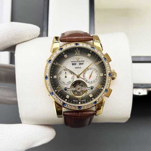统一价格: 百达翡丽-Patek Philippe精品男士腕表 尊贵大气 绅士风范 高端矿物质防刮镜面玻璃 耐磨316L精钢表壳 耐磨进口小牛皮表带 全自动进口