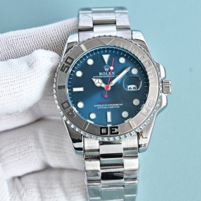 速卖通游艇爆款防机械走时实心钢带三度防水批￥