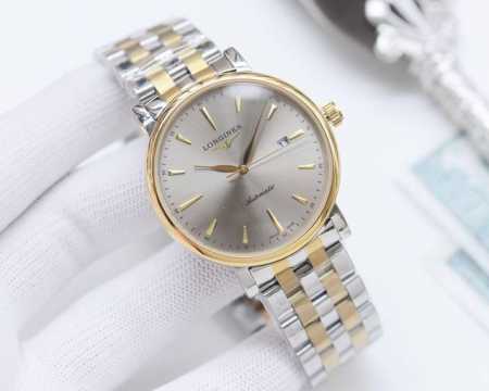 白壳 金壳 ，钢带20 品牌：浪琴-Longines 类型：男士腕表 壳套：顶级版316精钢l 表带：进口小牛皮表带 316L精钢表带 机芯：全自动机械机芯 镜 - 点击图像关闭