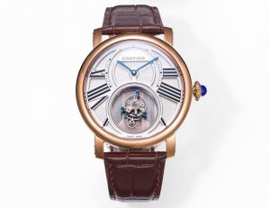 V2版 卡地亚 Cartier Ap10 1.陀飞轮颜色电镀白色，对版原装 2.客套比一代薄约1Mm 卡地亚双重神秘悬浮陀飞轮 卡地亚制表大师采用一枚经防眩处理