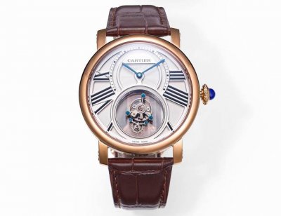 V2版 卡地亚 Cartier Ap10 1.陀飞轮颜色电镀白色，对版原装 2.客套比一代薄约1Mm 卡地亚双重神秘悬浮陀飞轮 卡地亚制表大师采用一枚经防眩处理