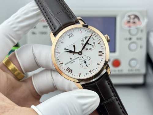 白 -金 钻+50 Km工厂p新推出江诗丹顿Traditionnelle传袭系列83520 000R-9909机械腕表，震撼上市！独立秒针、指针式日历、动力储备