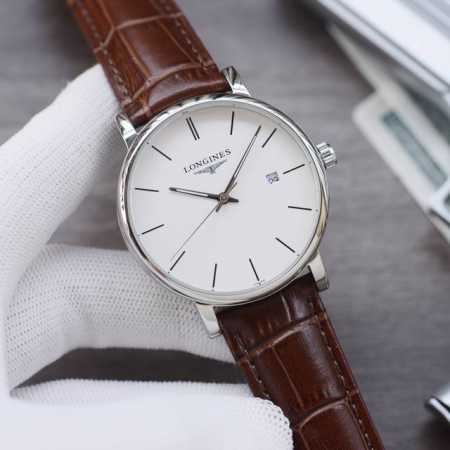 白皮 金 钢带加20 实物拍摄 品牌：浪琴-Longines 类型：男士腕表 表壳：316精钢 做工优质 表带：进口小牛皮 顶级316精钢 两种可选 机芯：高级 - 点击图像关闭