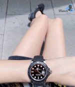 Rolex劳力士 游艇名仕型 自动机械机芯 防水 日显 18K白金 男表 瑞表 42Mm 黑色表盘 18K白金表壳 橡胶表带