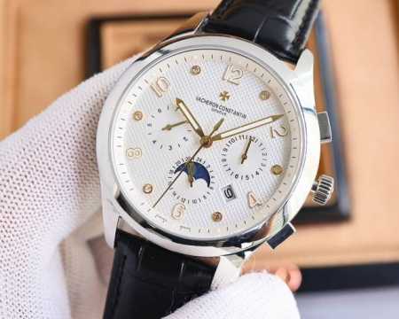 江诗丹顿 -Vacheron Constantin R46 升级版传袭系列，多功能设计顶级品质。重要提示： 升级版改进：壳身比旧版本更薄、玻璃升级耐磨抗摔、比旧 - 点击图像关闭