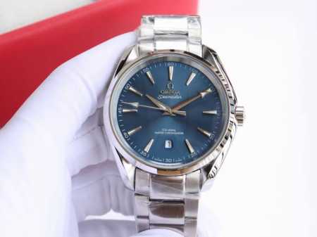 欧米茄omega海马系列 Aqua Teera 米腕表！直径41Mm 1:升级真正与正品表盘一致对版，细节精雕细琢！ 2:旋入式 凸雕技术 表冠 全新 “圆椎形 - 点击图像关闭