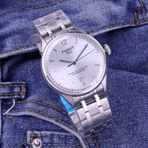 白皮 钢+10金+10玫+20 天梭-Tissot 经典T099.407.16.048.00 杜鲁尔自动机械表，黄晓明同款 简洁大方，商务百搭！是天梭机械表不可