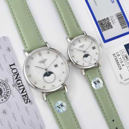皮 钢 金20 2024年 最新品 V8 真月相 七夕节最佳礼品longines浪琴官方博雅系列情侣腕表 见证爱奇迹时刻时尚潮流男女腕表。采用进口日本机芯。采用 - 点击图像关闭
