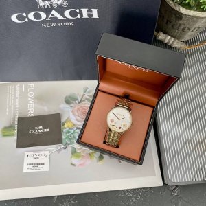 原单新款批 Coach 蔻驰Elliot系列爱心山茶花石英女士手表女表，简约无数字表盘，现代简约款，经典设计，石英机芯，型号：14504349.尺寸：36Mm，