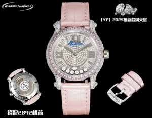 白 -金 Yf 2025最新款满天星 原装搭配美洲鳄鱼表带 搭配2892机芯 萧邦 Happy Diamonds 作为萧邦最畅销的系列一直以细腻的手法诠释萧邦标