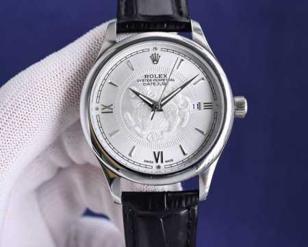 白壳 金壳 店家爆款主推 劳力士 Rolex 招财貔貅 升级版本 男士腕表 采用独特的表盘设计 搭配招财貔貅的3D立体感，整体效果更显高档奢华的劳力士， 初识劳 - 点击图像关闭