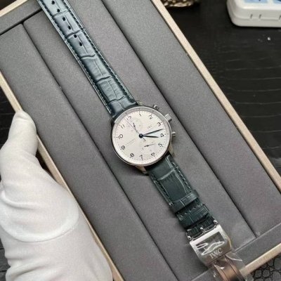 Zf万国葡萄牙计时码系列 葡计白面款透底款 41Mm*13Mm 搭载Iwc专用定制版Cal.69355全自动计时码机械