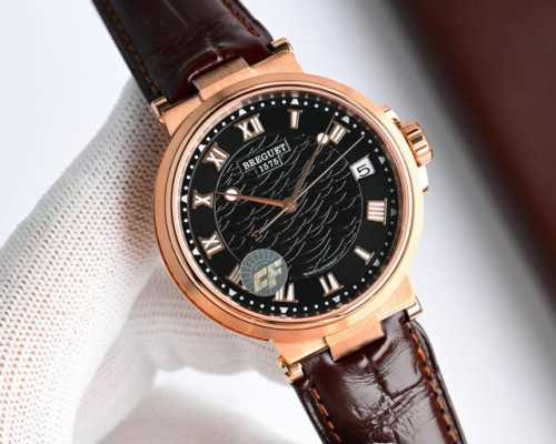 鳄鱼皮表带款:白 -金 Cf新品发布会，宝玑-Breguet 航海Marine航海系列5517款腕表，航海天文钟的起源作品，“时计本是兵家利器”说的就是这款腕表