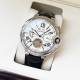 740【全新设计 典雅大气】卡地亚-Cartier 男士腕表 全自动机械机芯 矿物强化玻璃 316L精钢表壳 真皮表带 时尚休闲 商务必备 尺寸:直径44Mm