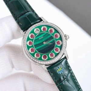 最新25款 转运时来运转：限量版 芬迪Fendi Crazy Carats疯狂克拉系列变色女士腕表，独特滚动设计，一组7种不同宝石搭配色彩变幻美仑美奂，设计优美