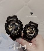 卡西欧黑金太绝了！！ 这一款是分大小号情侣款的。 入之前一直在纠结。 最后选择了大号。 我的手腕大概14Cm 带上也毫无违和感 。 超显白 超A 超级男友力 。