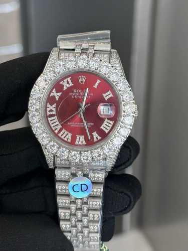5460独家实拍图 劳力士满钻系列 满天星。全自动机械表 Rolex Diamond Automatic Mechanical Watch