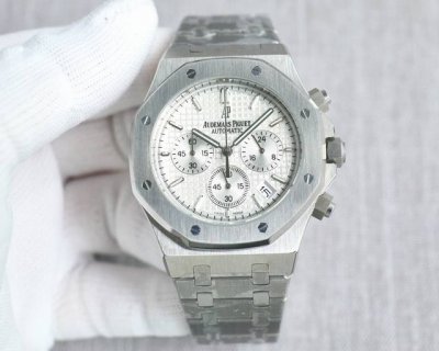 Ap六针Vk石英：白壳 枚黑620 DDD 爱彼-Audemars Piguet 皇家橡树系列A83量王到货六针Ap石英 精品 重磅上市-与你相约！Ap-爱彼-