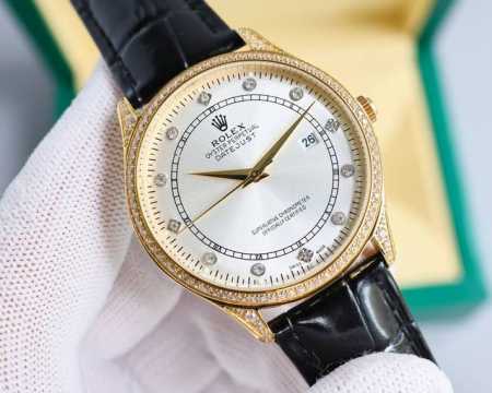 劳力士 Rolex 精品全满钻男士腕表，经典大三针设计，尊贵大气，绅士风范，卓越品质，热卖全城。采用进口原装进口全新机自动82S5全自动机械机芯 零返修 ，顶级 - 点击图像关闭