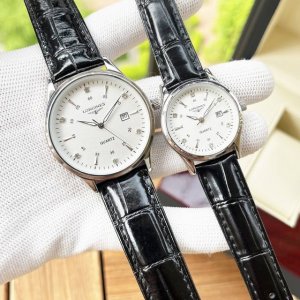 白壳 ，玫瑰金 ，钢带+20。 时尚风格 优雅大方 浪琴-Longines 情侣对表 进口石英机芯 矿物强化玻璃 316L精钢表壳 真皮 精钢表带 简约休闲 经